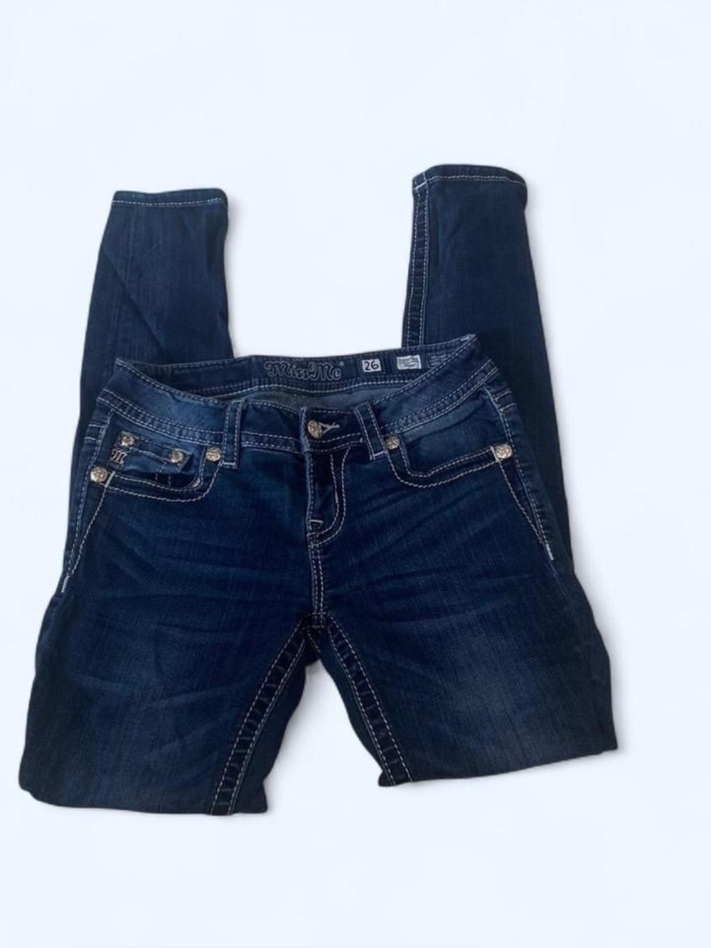 Y2K Miss Me dark wash skinny jeans
